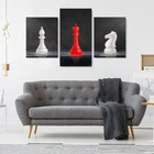 Модульна картина із трьох частин Malevich Store Шахи 141x90 см (MK322026)