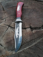Охотничий нож Красная пантера Нож для охоты и рыбалки Подарок парню на праздник - изображение 5
