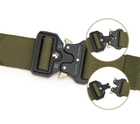 Ремінь тактичний Assault Belt із металевою пряжкою 140 см Зелений - зображення 2