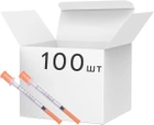 Шприц ін'єкційний інсуліновий Віола U-100 з голкою 0.33х13 мм 1 мл 100 шт (4820009792234) - зображення 1