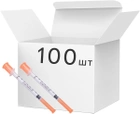 Шприц инъекционный инсулиновый Виола U-40 с иглой 0.33х13 мм 1 мл 100 шт (4820009792227) - изображение 1