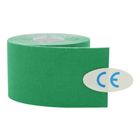Кинезио тейп Kinesiology tape 5 см х 5 м зеленый - изображение 1