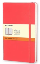 Блокнот Moleskine Classic кишеньковий 9 х 14 см в лінію кораловий