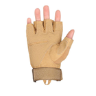 Тактичні рукавички Lesko E301 Sand Khaki L безпалі для військових спецслужб мілітарі (F_7330-27155) - зображення 3