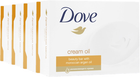 Упаковка крем-мила Dove Дорогоцінні олії 90 г х 4 шт (8720633011649)
