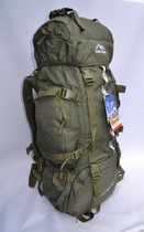 Тактический каркасный походный рюкзак Over Earth модель 615 80 литров Olive - зображення 6