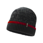 Шапка водонепроницаемая зимняя Dexshell DH353REDSM Cuffed Beanie, размер S/M (56-58 см), черная с красной полосой