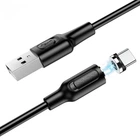 Кабель магнітний для заряджання та передачі даних USB Type-A - USB Type-C 1 м BOROFONE BX41 2.4A Чорний