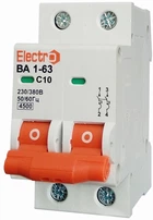 Автоматический выключатель ElectrO ВА 1-63 2р 10А C (45VA63C2010)