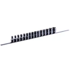 Набор головок 12-гр. 1/2" 15ед. 8~19,21,22,24мм (на планке) TOPTUL GAAQ1602U-12