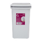 Ведро для мусора MVM с крышкой BIN-04 6л Серое (BIN-04 6L GRAY)