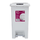 Ведро для мусора MVM с крышкой и педалью BIN-01 10л Серое (BIN-01 10L GRAY)