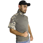 Футболка тактическая с коротким рукавом Lesko A416 Camouflage ACU M мужская на змейке с карманами камуфляжная для охоты и рыбалки(K/OPT2_4251-12414) - изображение 2
