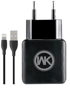 Сетевое зарядное устройство WK Blanc WP-U11 2 USB 2.1А+кабель Lightning Black