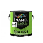 Емаль антикорозійна Kompozit 3 в 1 Protect 0.75 л Чорна (4820085742284)