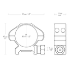 Кольца Hawke Precision 30mm/Weaver/Low (23005) - изображение 3