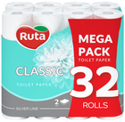 Туалетний папір Ruta Classic 2 шари 32 рулони (4820202892670)
