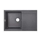 Мойка для кухни LIDZ гранитная BLA-03 780x495мм прямоугольная врезная без сифона черная LIDZBLA03790495230