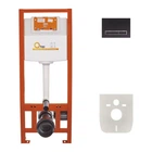Система инсталляции для унитаза Q-TAP Nest с кнопкой черной матовая QT0133M425M08V1091MB