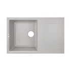 Мойка для кухни LIDZ гранитная GRA-09 780x495мм прямоугольная врезная без сифона серая LIDZGRA09790495230