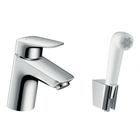 Cмеситель для гигиенического душа HANSGROHE LOGIS на умывальник с лейкой однорычажный хром латунь 71290000