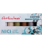 Набор ниток Ariadna Cotto Earth 80/170 м 6 цветов (1111)