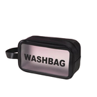 Косметичка/органайзер/несесер/сумка для косметики прозора водонепроникна маленька чорна WashBag (WB-47912)