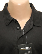 Тактична потовідвідна футболка-поло Mil-tec колір чорний розмір 3XL (10961002_3XL) - зображення 9