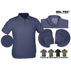 Тактическая потоотводящая футболка-поло Mil-tec темно-синяя размер XL (10961003_XL) - изображение 2