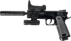 Дитячий страйкбольний пістолет Galaxy Beretta 92 з глушником та лазерним прицілом G053A - зображення 1