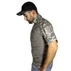 Чоловічі футболки з коротким рукавом Lesko A416 Camouflage ACU L на змійці з кишенями камуфляжна (F_4251-12413) - зображення 5
