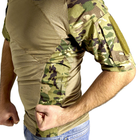 Армейская футболка тактическая с коротким рукавом Lesko A424 Camouflage L потоотводящая камуфляжная (F_4253-12425) - изображение 3