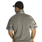 Мужская футболка тактическая с коротким рукавом Lesko A416 Camouflage ACU M на змейке с карманами камуфляжная (F_4251-12414) - изображение 3