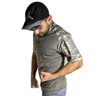 Мужская футболка тактическая с коротким рукавом Lesko A416 Camouflage ACU M на змейке с карманами камуфляжная (F_4251-12414) - изображение 6