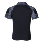 Мужская футболка тактическая с коротким рукавом Lesko A416 Black Typhon XL на змейке убокс камуфляжная (F_4251-12411) - изображение 3