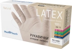 Медицинские латексные перчатки MedTouch, без пудры, 100 шт, 50 пар, размер L - зображення 1