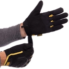 Плотные тактические перчатки с защитой MECHANIX на липучке Для рыбалки для охоты Черно-желтый АН-5629 размер L - изображение 2