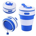 Складна силіконова чашка Collapsible. Синя