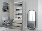 Шкаф с полками для одежды Moreli T-210 2110x800x500 Белый-Дуб сонома