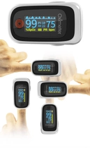 Пульсоксиметр KIUZOV Medical M130 OLED Medical Smart Technology 4 в 1 Точный оксиметр пульсометр на палец измеритель кислорода в крови с Частотой дыхания (RR) Черный - изображение 8