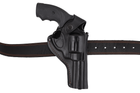Кобура для Револьвера 4" поясная, на пояс формованная (кожаная, черная)97408 - изображение 3
