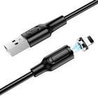 Кабель магнітний Borofone BX41 USB - Lightning 1 м Black (BX41LB)