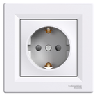 Розетка Schneider Electric Asfora із з/к та з/ш, біла (EPH2900221)