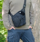 Тактическая сумка для скрытого ношения Scout Tactical EDC ambidexter bag black + органайзер и кобура в комплекте - изображение 4