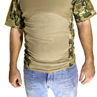 Футболка тактическая с коротким рукавом Lesko A424 Camouflage XXL потоотводящая армейская камуфляжная для охоты и рыбалки(F_4253-12428) - изображение 6