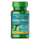 Экстракт Puritan's Pride Ginkgo Biloba стандартизированный 60 мг 120 гелевых капсул