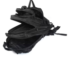 Рюкзак тактический военный 45 литров Черный - изображение 3
