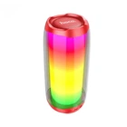 Портативная блютуз колонка с подсветкой HOCO Pulsating colorful luminous HC8 |4Hours, BT5.0, TWS, 360° Sound, AUX, FM, TF, USB| Red