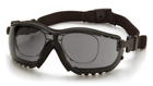 Тактичні окуляри з можливістю установки диоптрической вставки Pyramex V2G gray темні - зображення 6