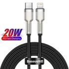 USB кабель Type С на Lightning Baseus Cafule Series Metal Data Cable (2M, 20W, PD, 480 Mbps). Black